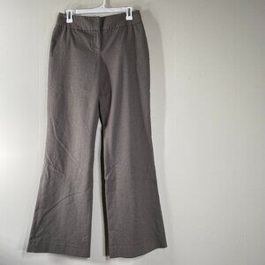 Antonio Melani Flared Dress Pants Women's 4 Mid Rise Gray-ish Brown Office